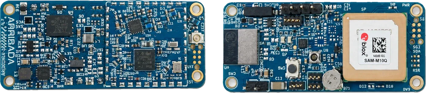 The two boards of the RSPB bird tracker