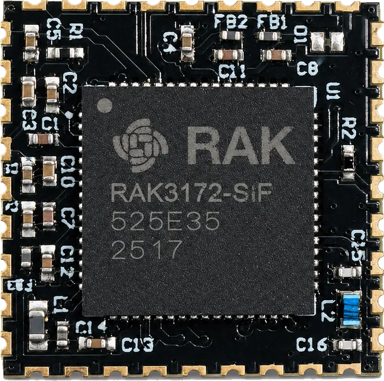 LoRa SMD module built around a RAK3172 system in package